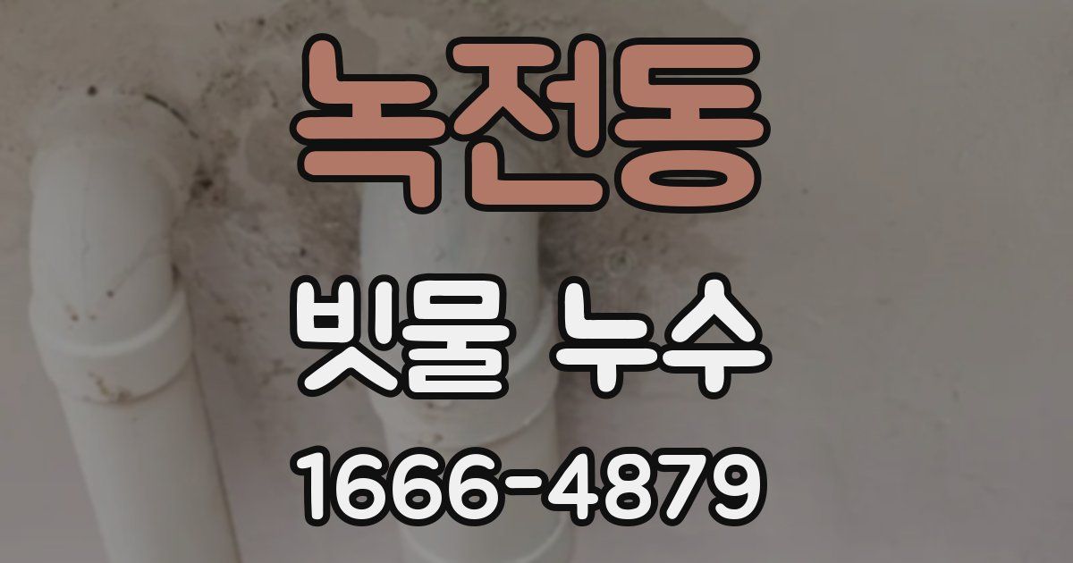 녹전동 빗물 누수