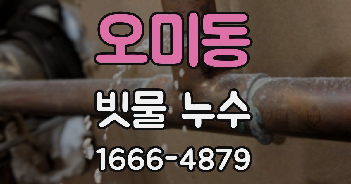 오미동 빗물 누수