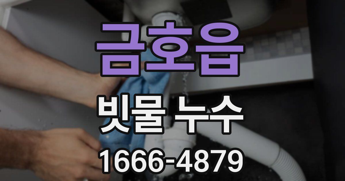 금호읍 빗물 누수