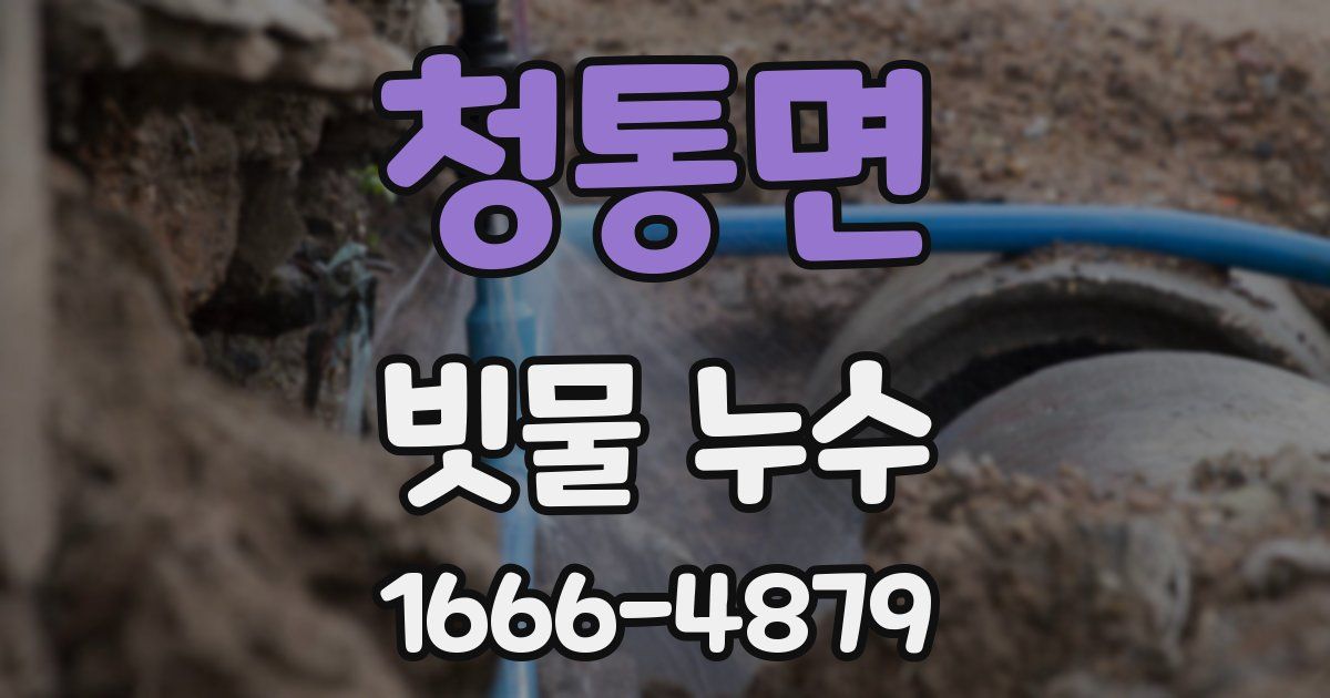 청통면 빗물 누수