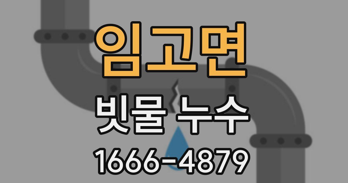 임고면 빗물 누수