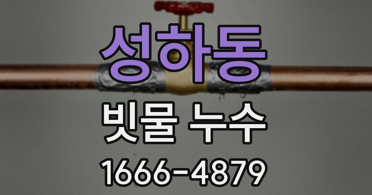 성하동 빗물 누수