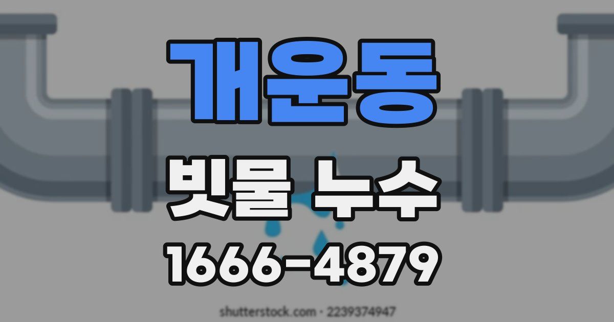 개운동 빗물 누수
