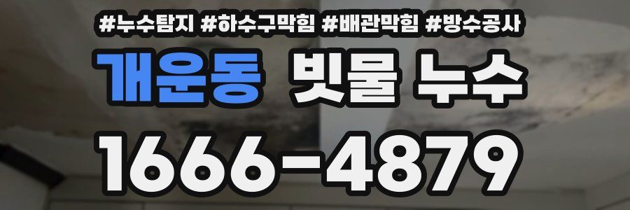 개운동 빗물 누수