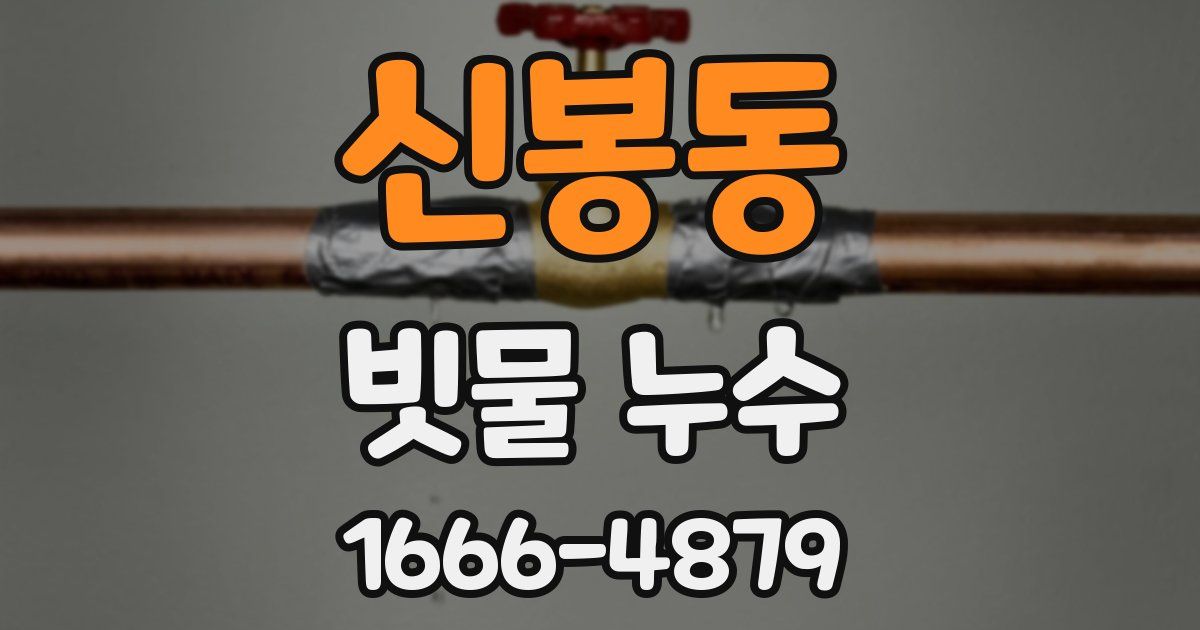 신봉동 빗물 누수