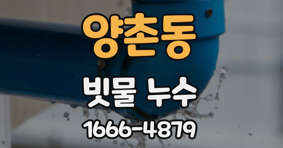 양촌동 빗물 누수