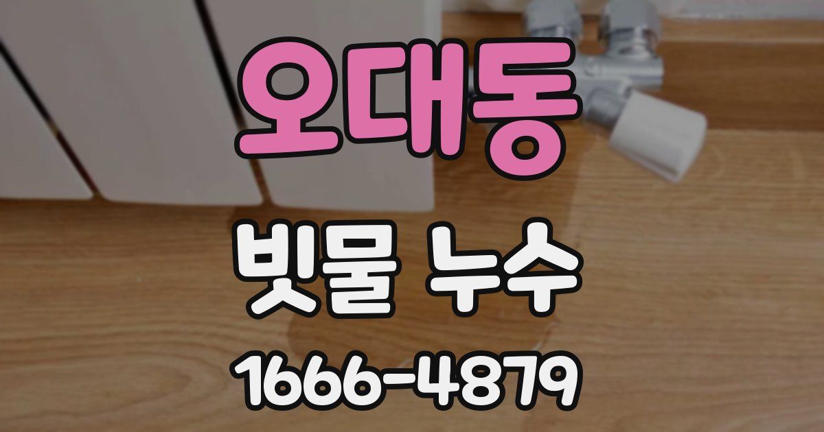 오대동 빗물 누수