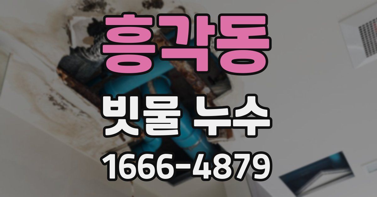 흥각동 빗물 누수