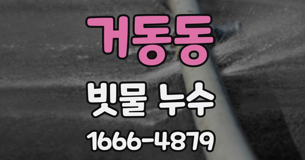 거동동 빗물 누수