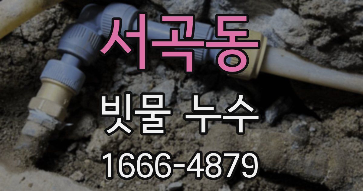 서곡동 빗물 누수