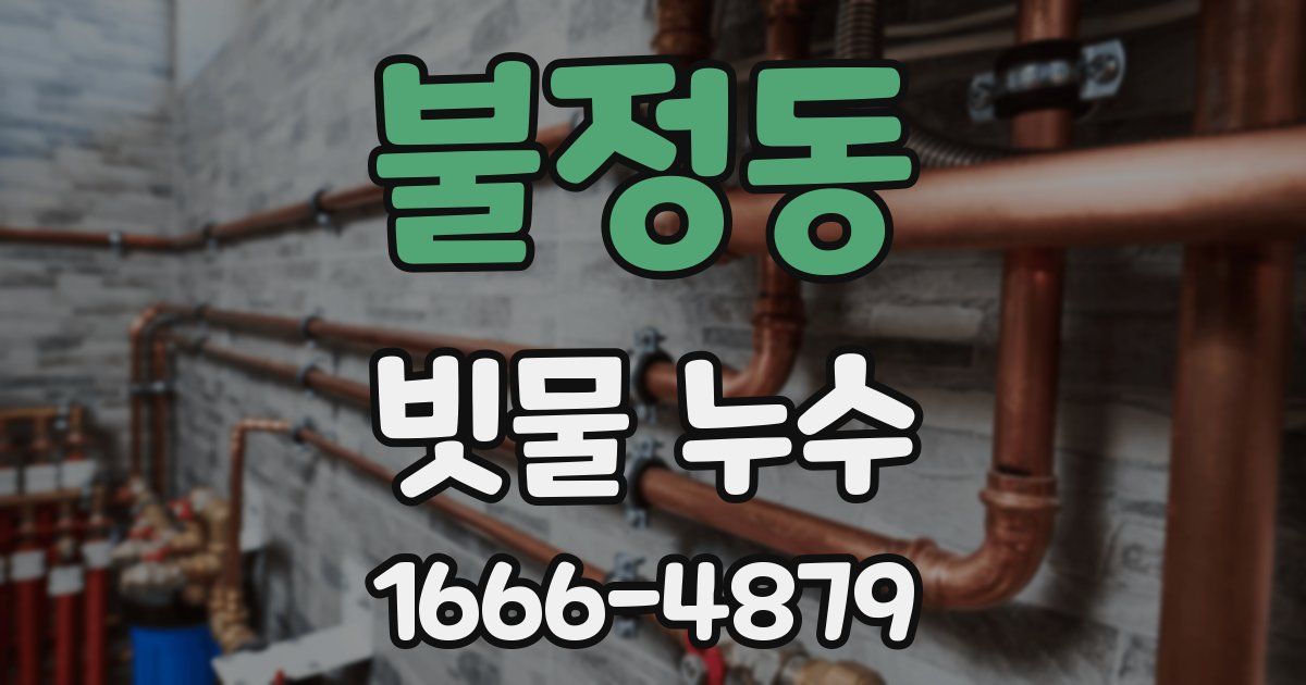 불정동 빗물 누수