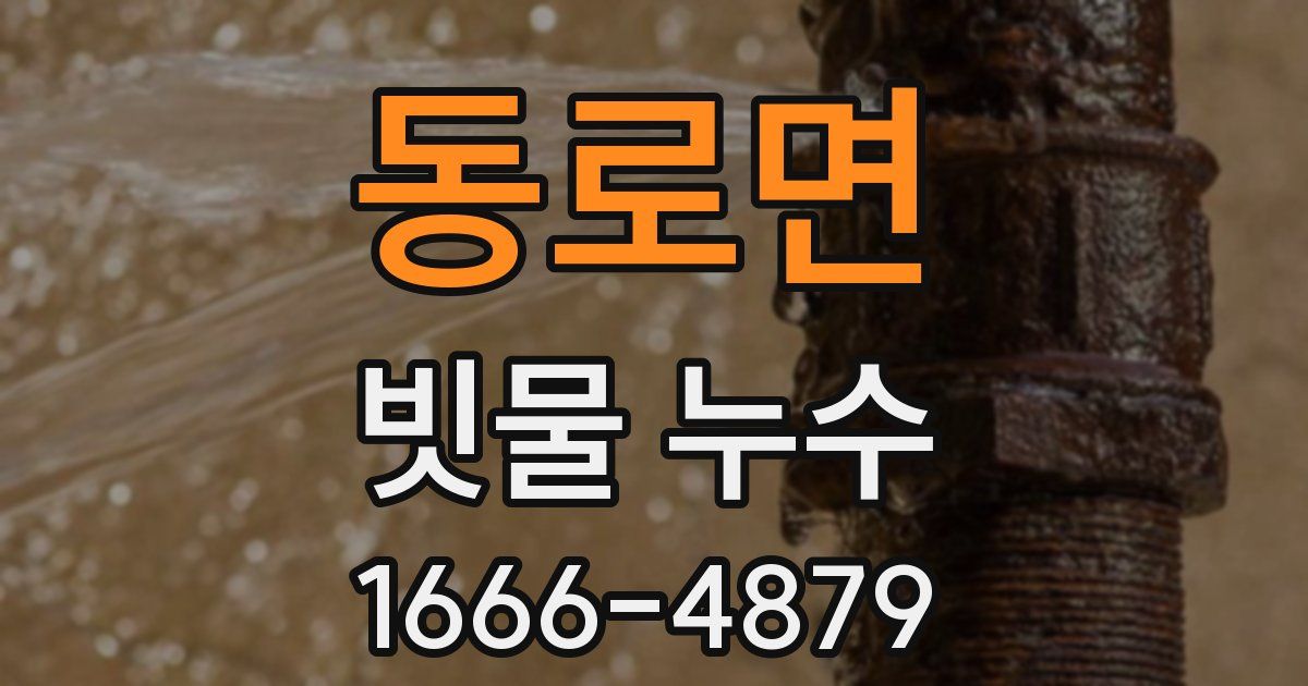 동로면 빗물 누수