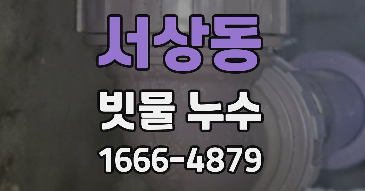 서상동 빗물 누수