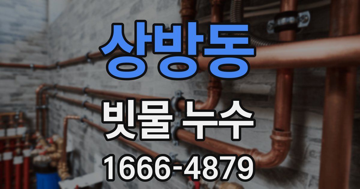 상방동 빗물 누수