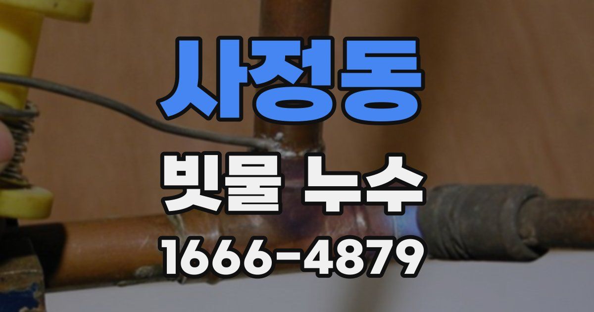 사정동 빗물 누수