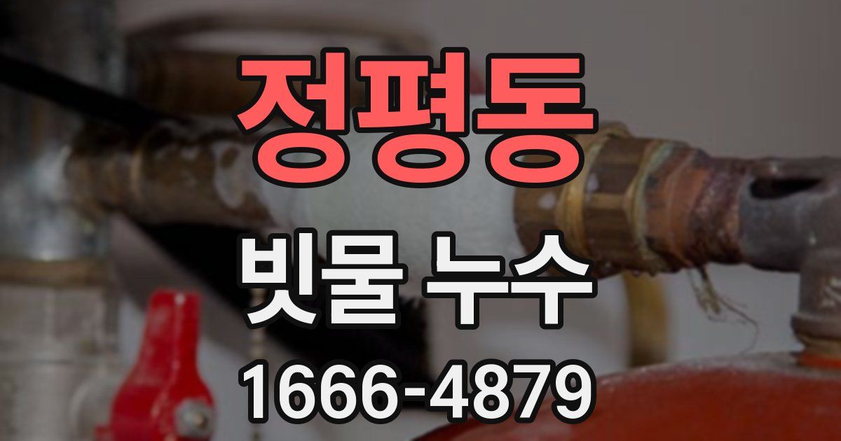 정평동 빗물 누수