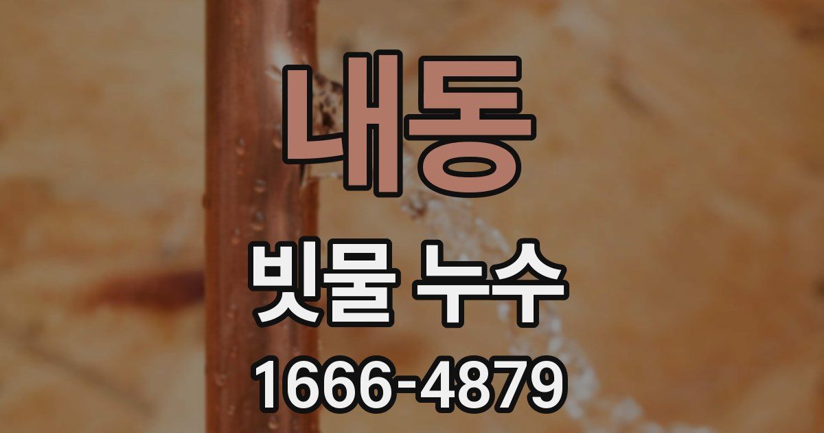 내동 빗물 누수