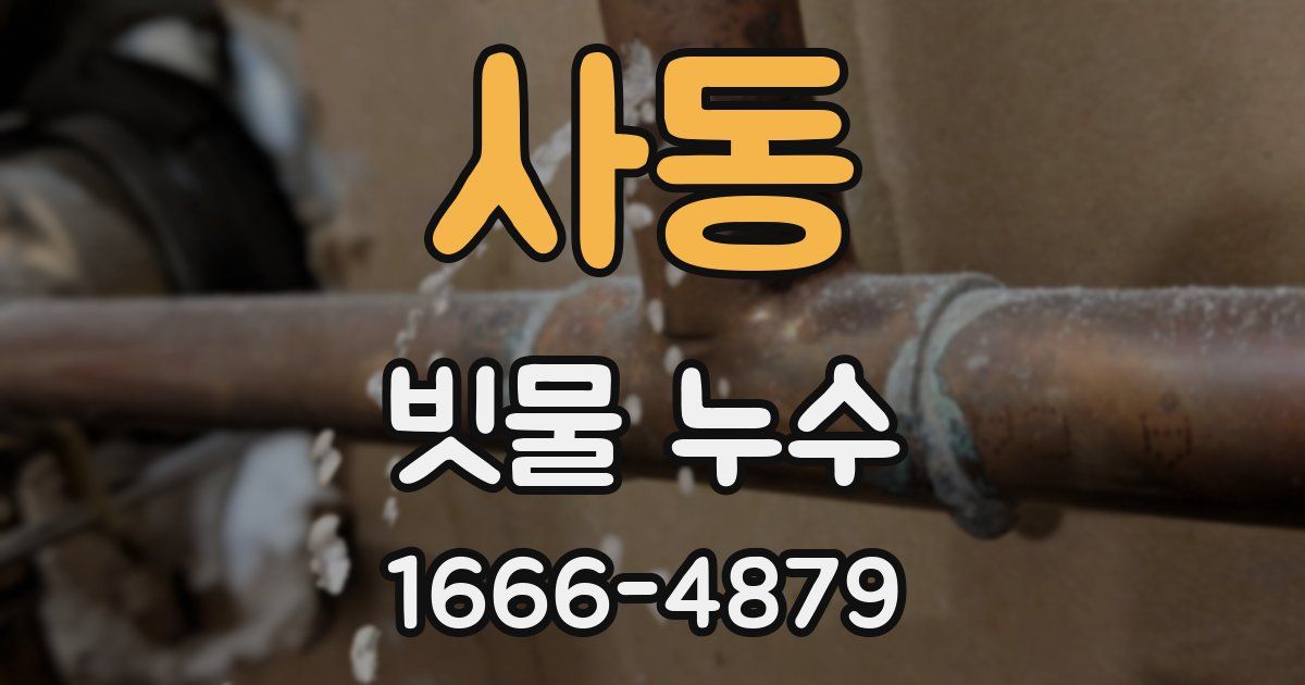 사동 빗물 누수