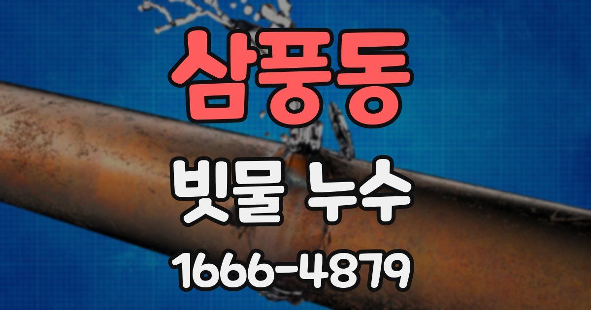 삼풍동 빗물 누수