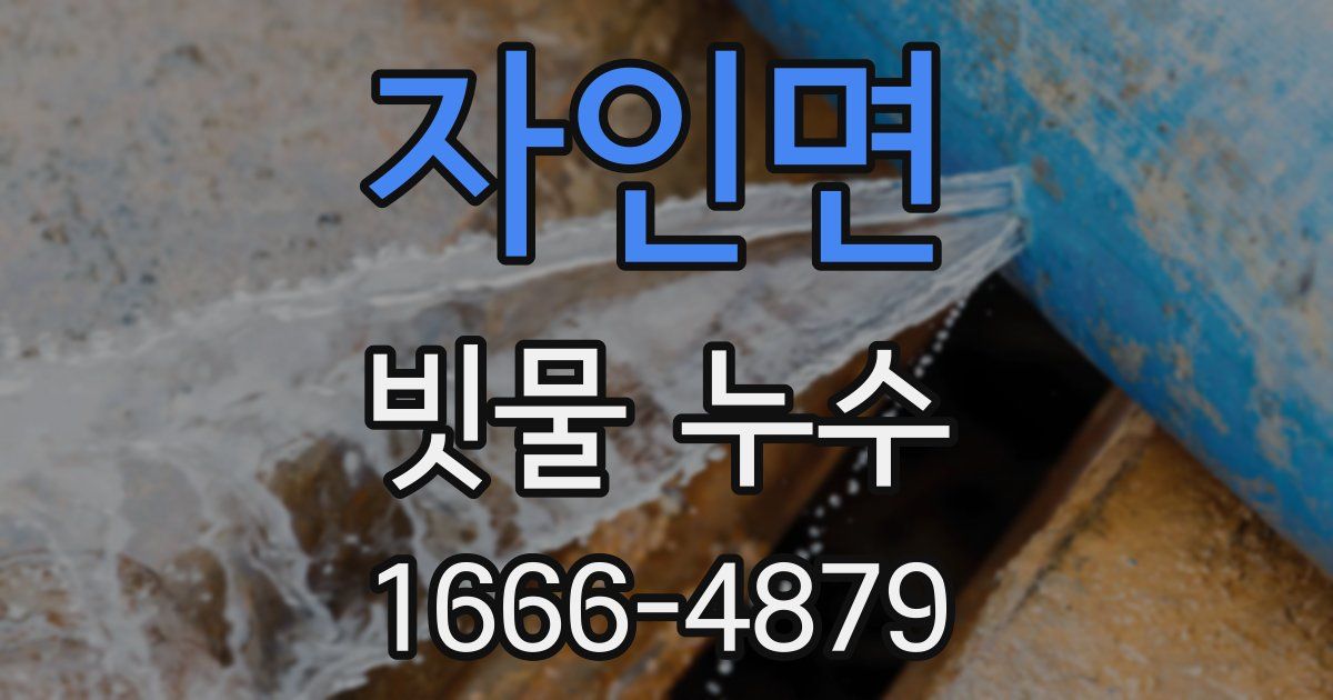 자인면 빗물 누수