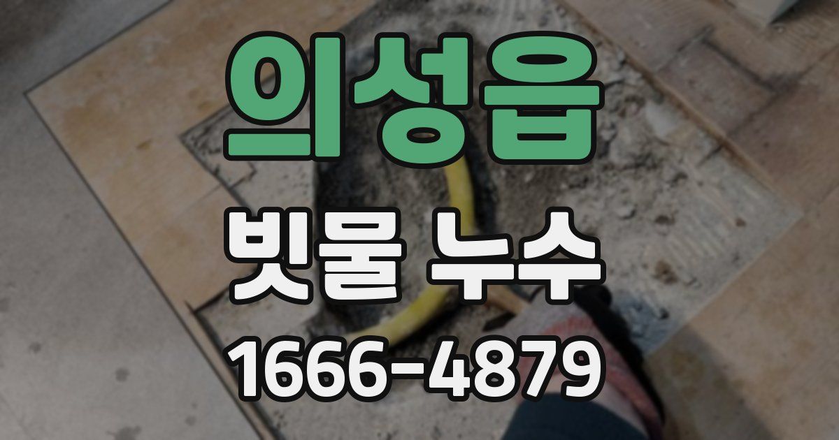 의성읍 빗물 누수