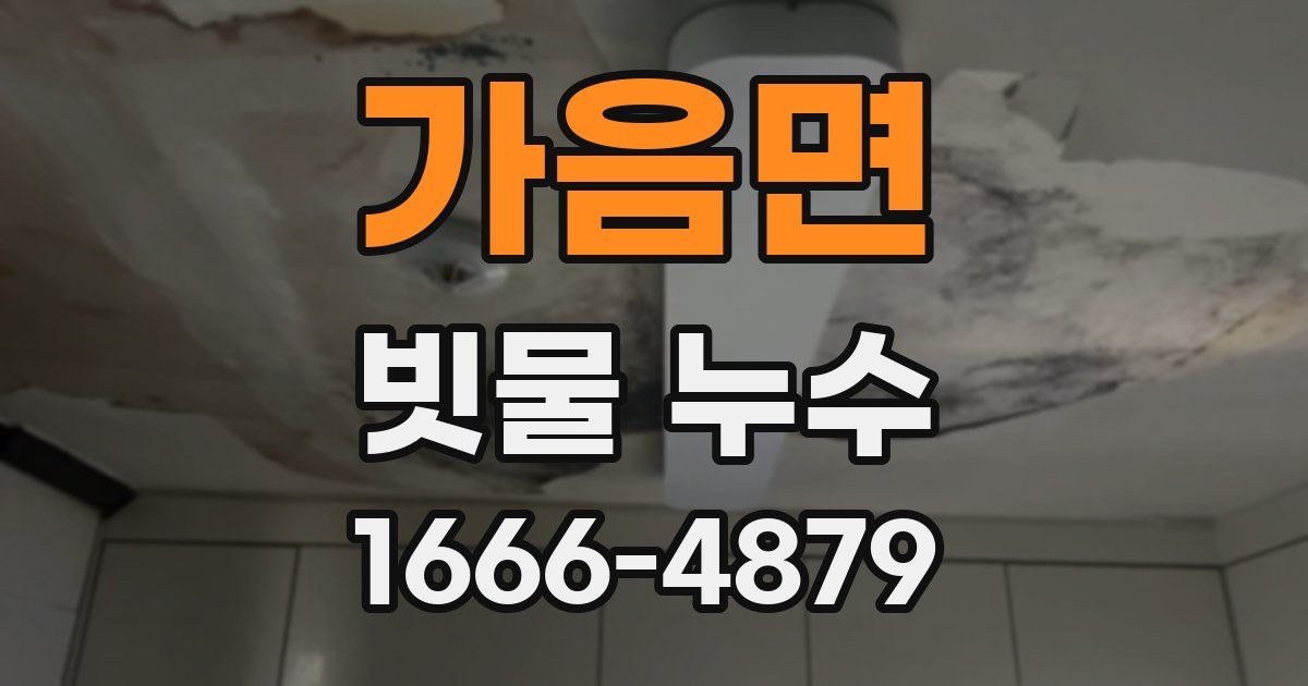 가음면 빗물 누수