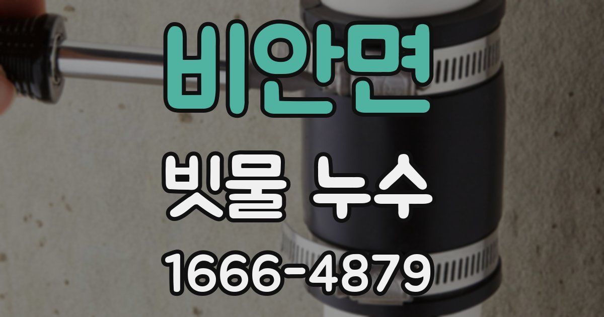 비안면 빗물 누수