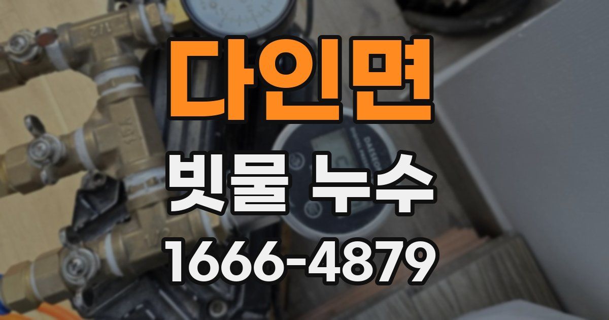 다인면 빗물 누수