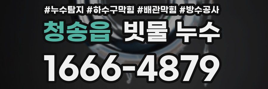 청송읍 빗물 누수