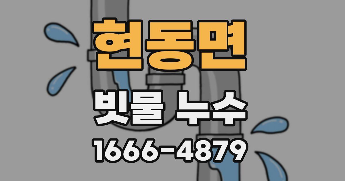 현동면 빗물 누수