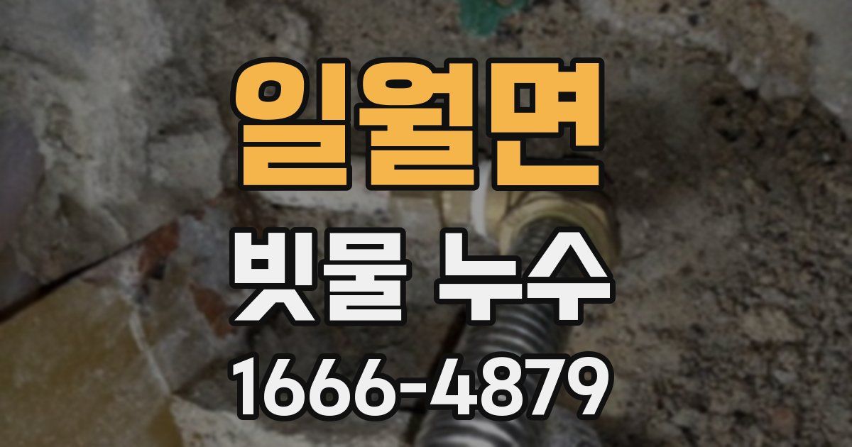 일월면 빗물 누수