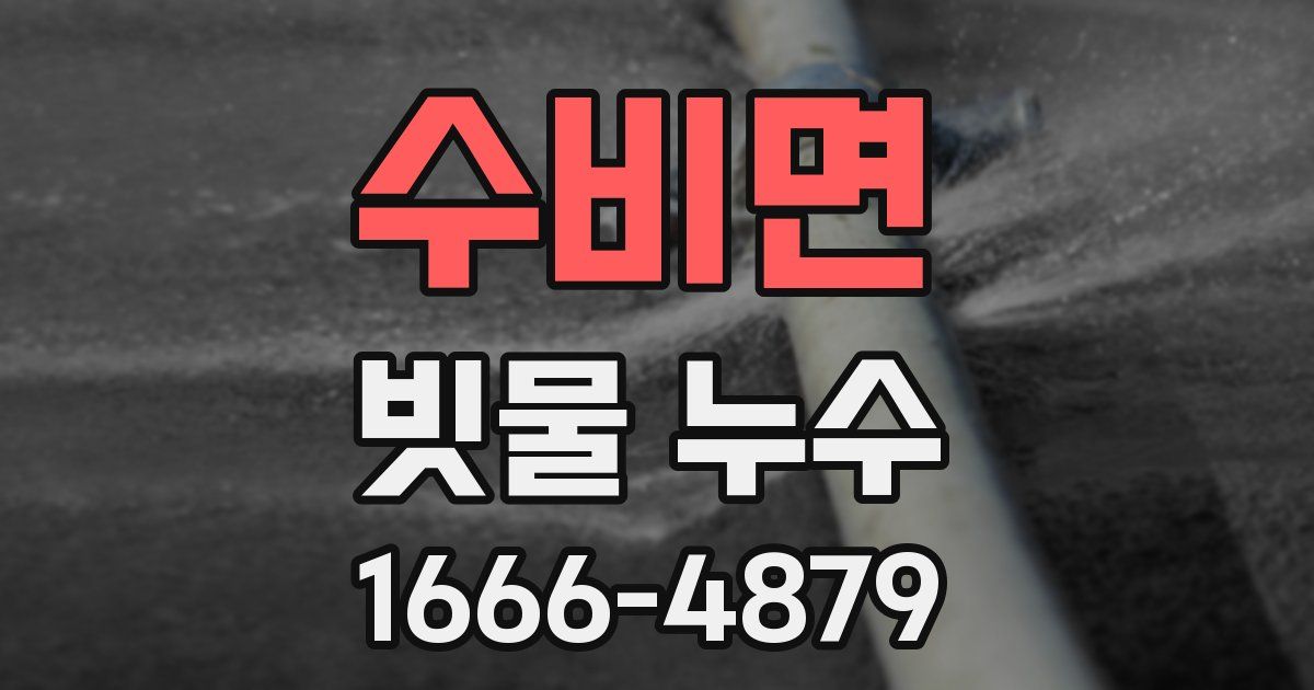 수비면 빗물 누수