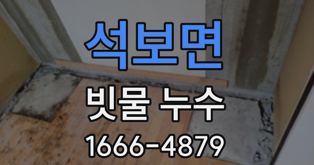 석보면 빗물 누수