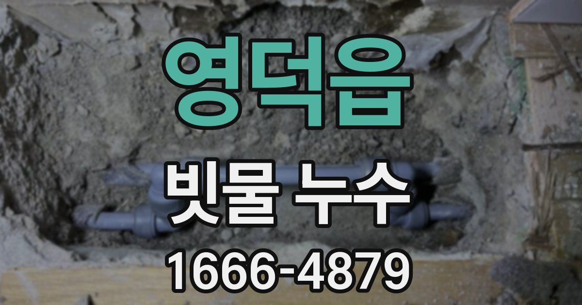 영덕읍 빗물 누수