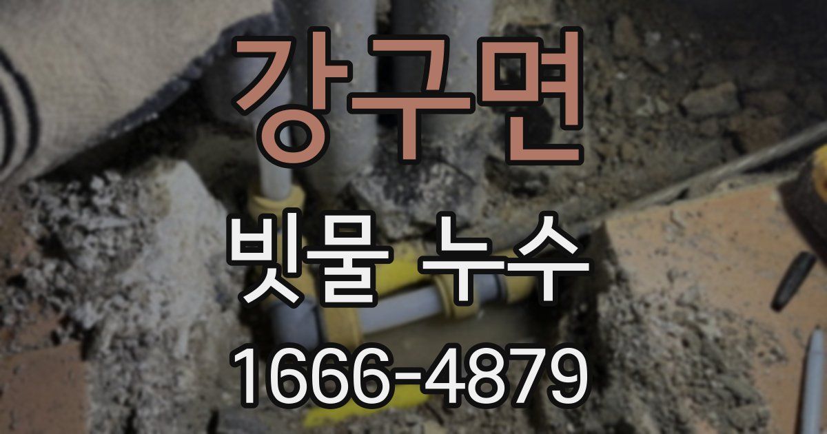 강구면 빗물 누수