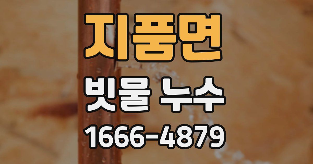 지품면 빗물 누수