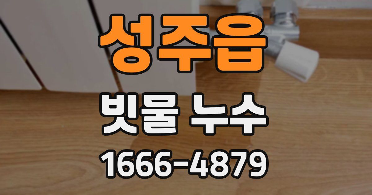 성주읍 빗물 누수