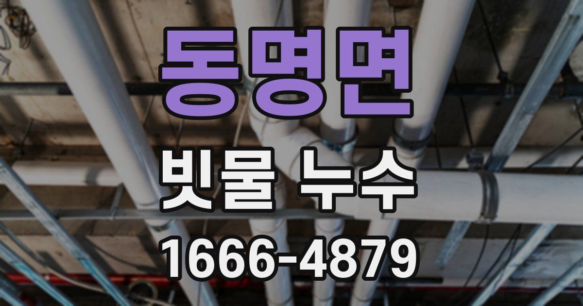 동명면 빗물 누수