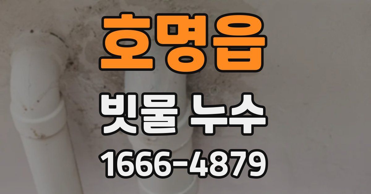 호명읍 빗물 누수