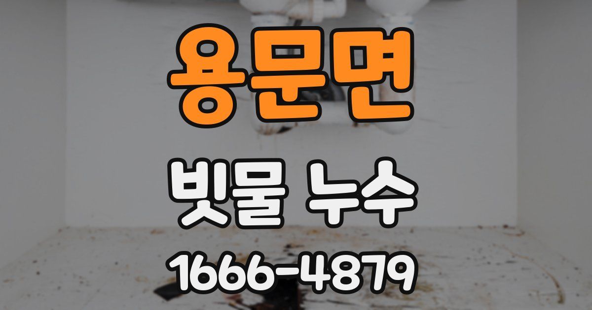용문면 빗물 누수