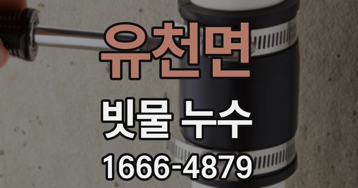 유천면 빗물 누수