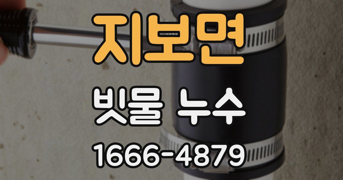 지보면 빗물 누수
