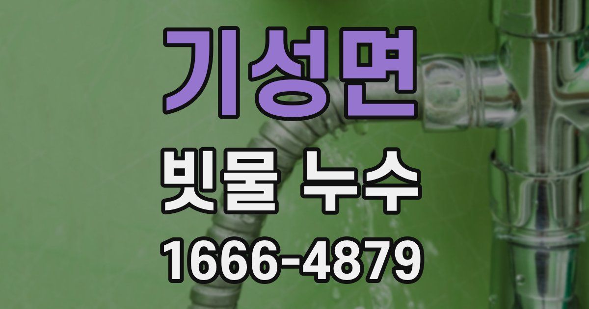 기성면 빗물 누수