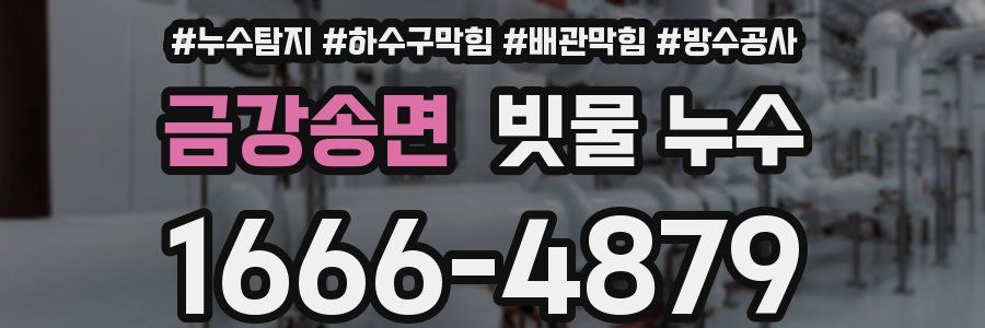 금강송면 빗물 누수