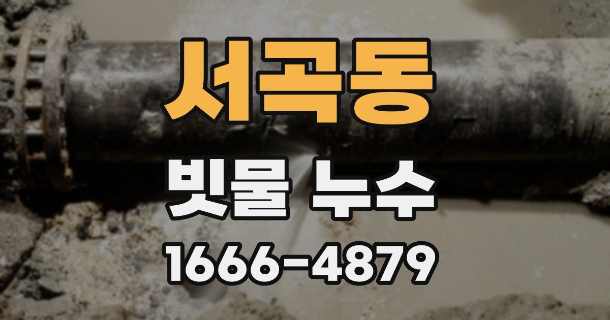 서곡동 빗물 누수