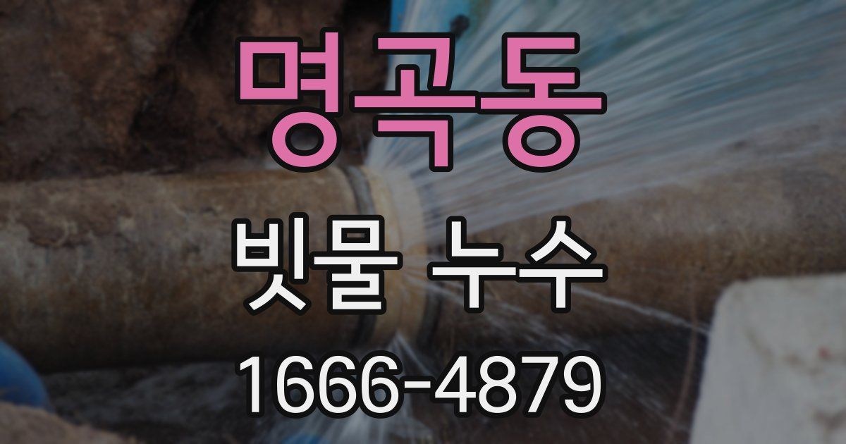 명곡동 빗물 누수