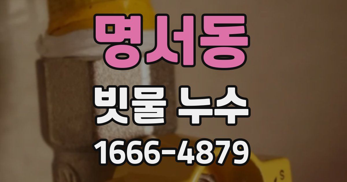 명서동 빗물 누수