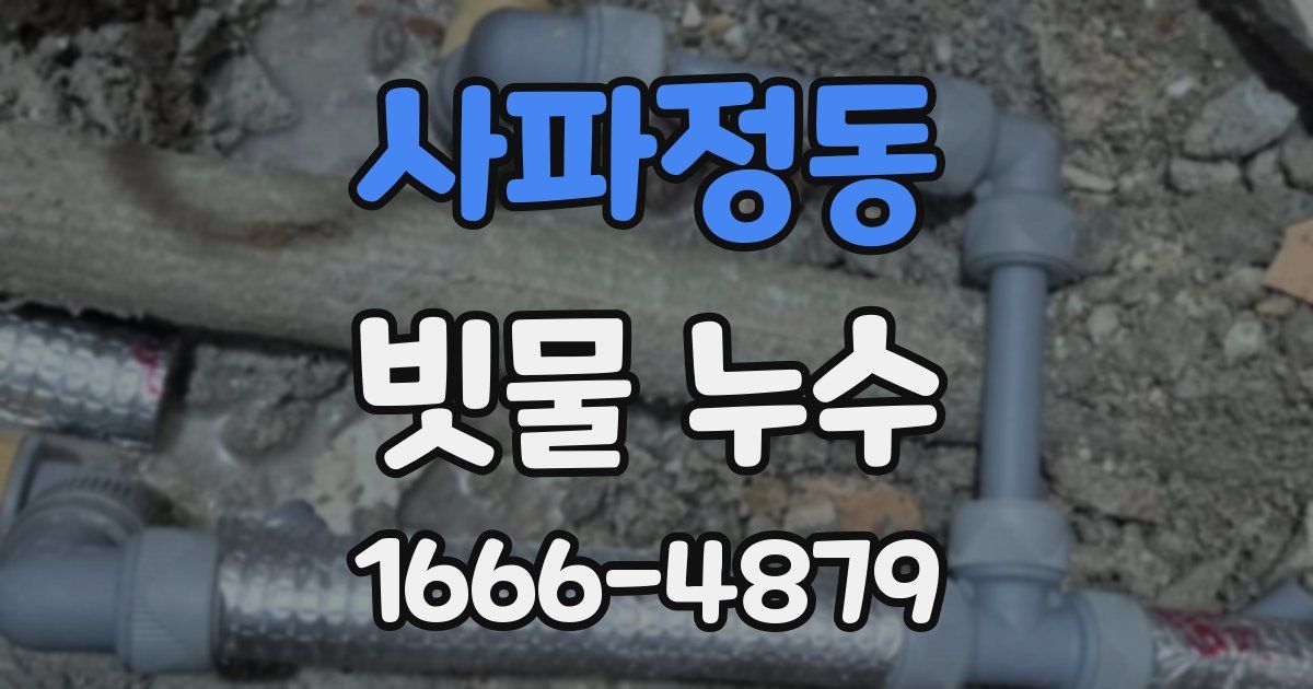 사파정동 빗물 누수