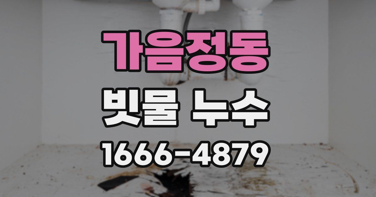가음정동 빗물 누수