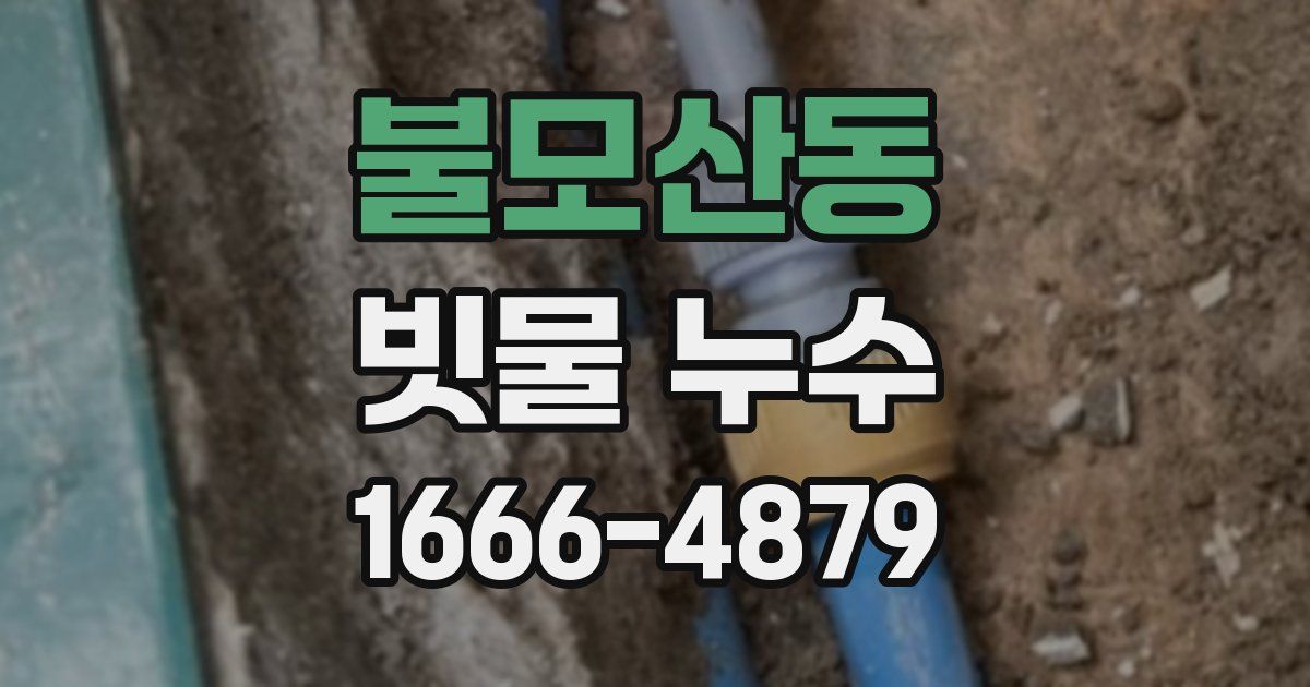 불모산동 빗물 누수